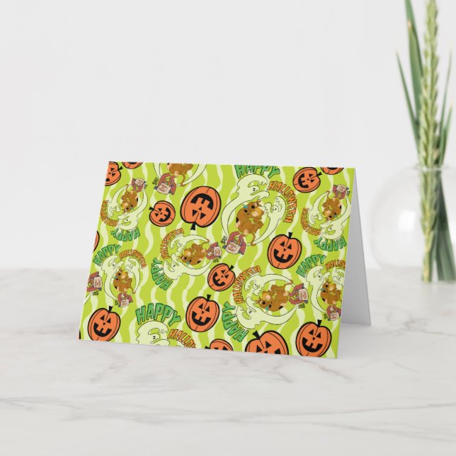 Scooby-Doo | Happy Halloween Pattern Note Card (Front)