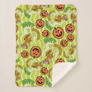 Scooby-Doo   Happy Halloween Pattern Sherpa Blanket