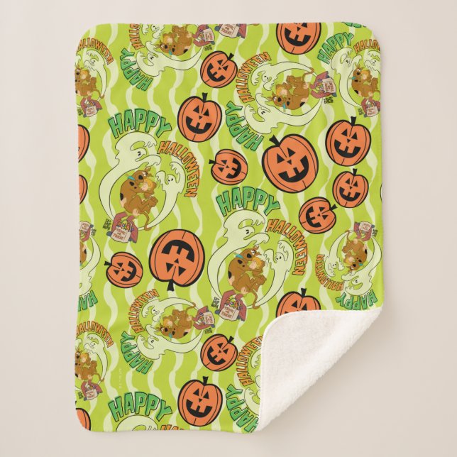 Scooby-Doo | Happy Halloween Pattern Sherpa Blanket (Front)