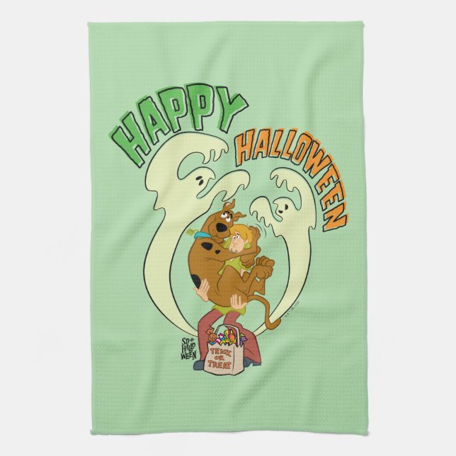 Scooby-Doo | Happy Halloween Tea Towel (Vertical)