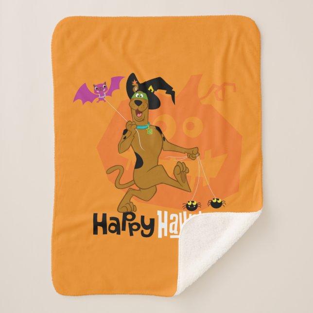 Scooby-Doo | Happy Haunting Sherpa Blanket (Front)