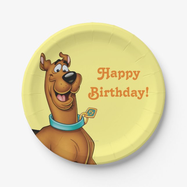 Scooby-Doo Happy Walk Paper Plate (Front)