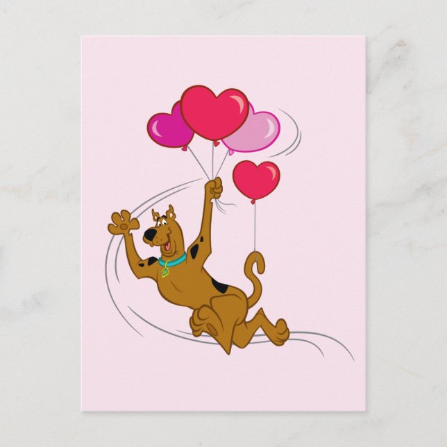 Scooby Doo - Heart Balloons Postcard (Front)