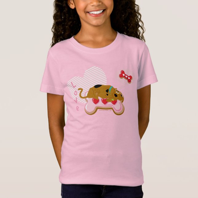 Scooby-Doo - Heart Decorated Scooby Snacks T-Shirt (Front)