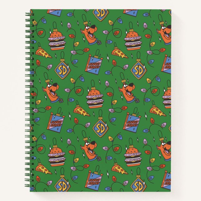 Scooby-Doo Holiday Snack Lights Pattern Notebook (Front)