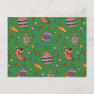 Scooby-Doo Holiday Snack Lights Pattern Postcard