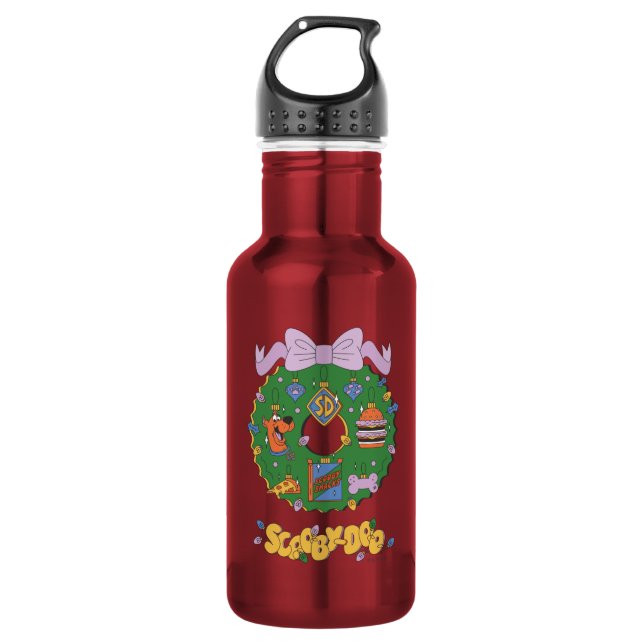 Scooby-Doo Holiday Snack Wreath Graphic 532 Ml Water Bottle (Front)