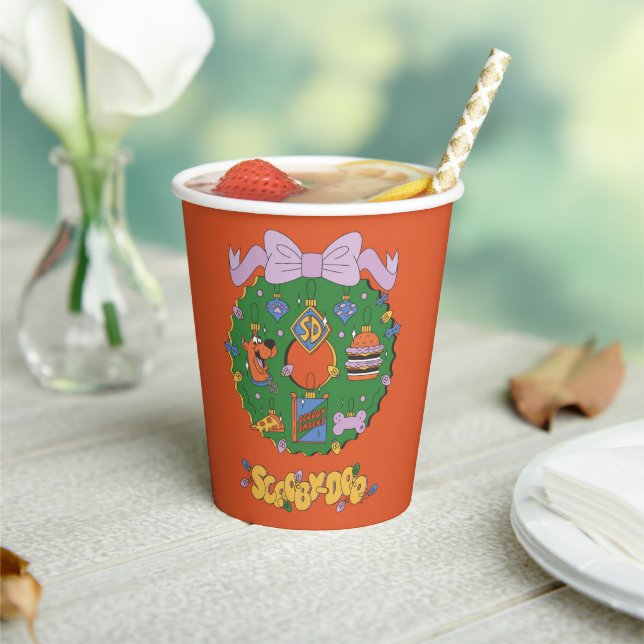 Scooby-Doo Holiday Snack Wreath Graphic Paper Cups (Insitu)