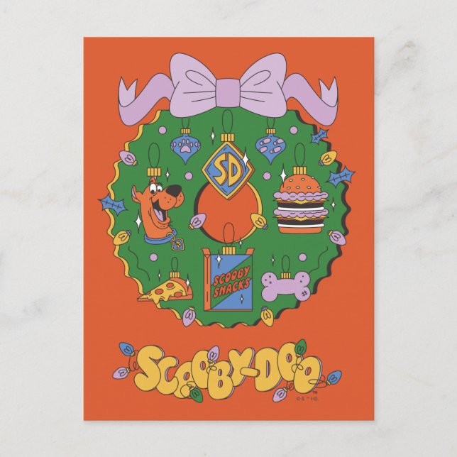 Scooby-Doo Holiday Snack Wreath Graphic Postcard (Front)