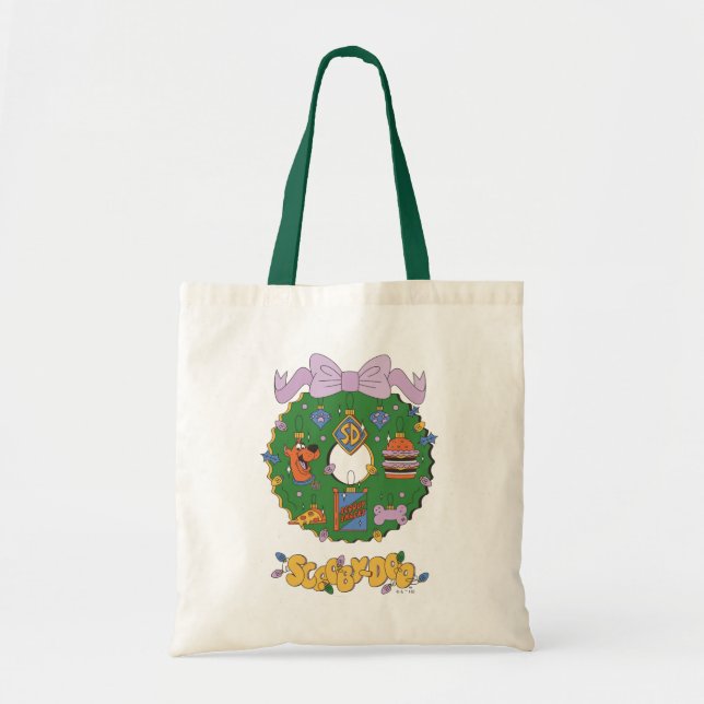 Scooby-Doo Holiday Snack Wreath Graphic Tote Bag (Front)