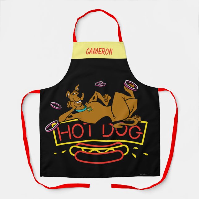 Scooby-Doo Hot Dog Neon Sign Apron (Front)