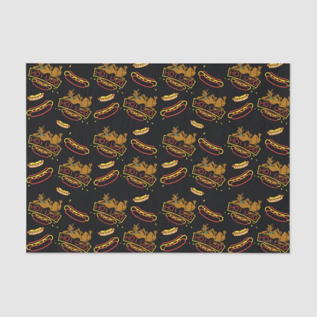 Scooby-Doo Hot Dog Neon Sign Tissue Paper (Front)