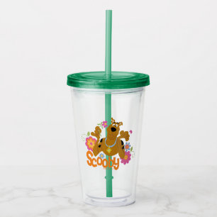 Scooby-Doo In Flowers Acrylic Tumbler