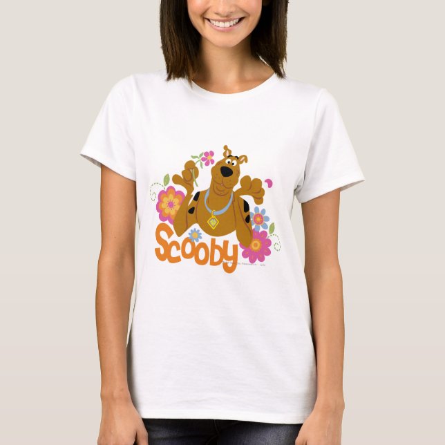 Scooby-Doo In Flowers T-Shirt (Front)