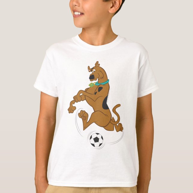 Scooby-Doo Kicking Soccer Ball T-Shirt (Front)