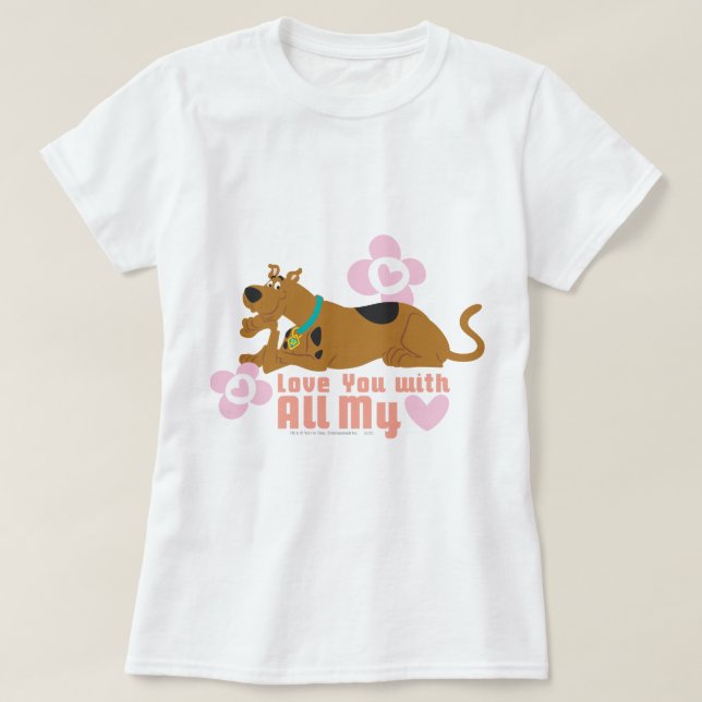 Scooby-Doo "Love You With All My Heart" T-Shirt (Design Front)