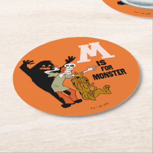 Scooby-Doo M is for Monster Round Paper Coaster