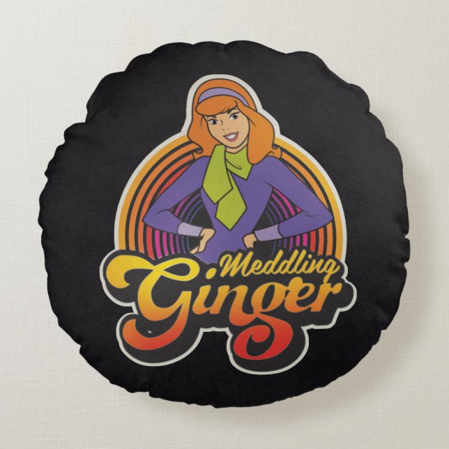 Scooby-Doo | "Meddling Ginger" Daphne Round Cushion (Front)