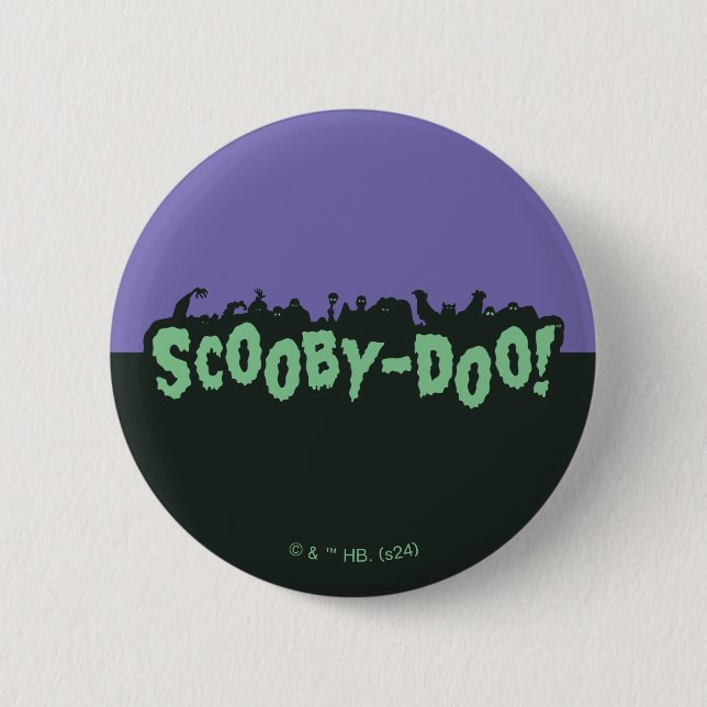Scooby-Doo! Monster Silhouette Logo 6 Cm Round Badge (Front)