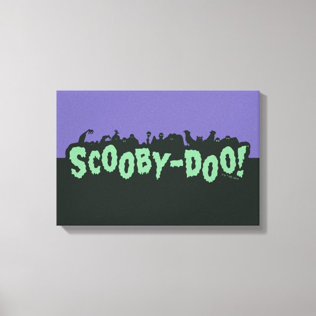 Scooby-Doo! Monster Silhouette Logo Canvas Print (Front)