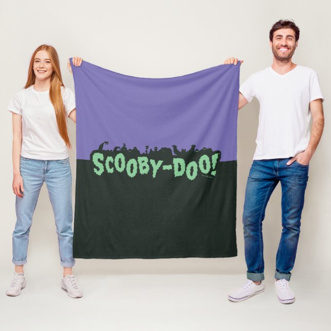 Scooby-Doo! Monster Silhouette Logo Fleece Blanket (In Situ)