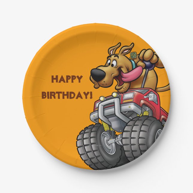 Scooby Doo-Monster Truck Paper Plate (Front)