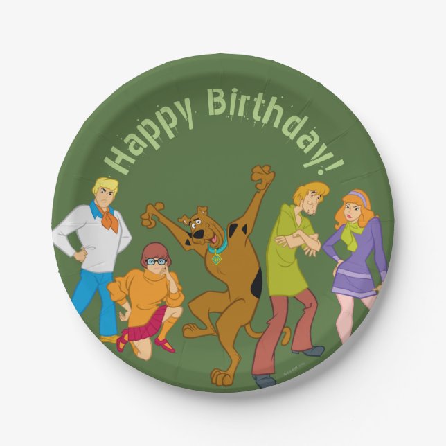 Scooby-Doo Mystery Inc. Whole Gang Paper Plate (Front)