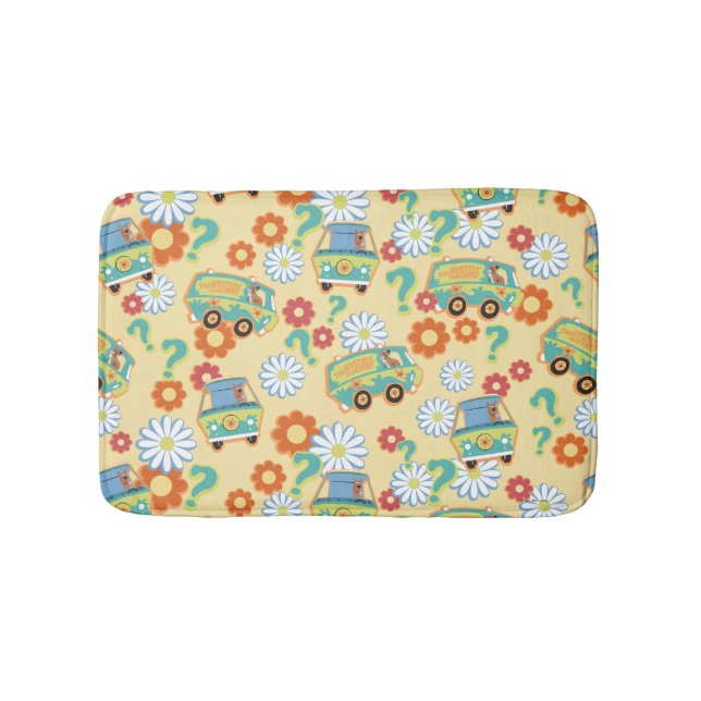Scooby-Doo Mystery Machine Flower Pattern Bath Mat (Front)