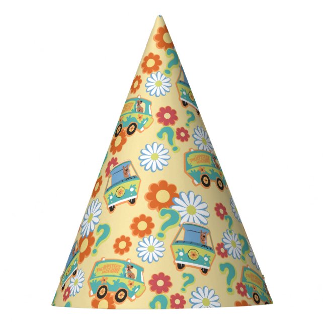 Scooby-Doo Mystery Machine Flower Pattern Party Hat (Front)