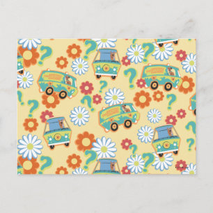 Scooby-Doo Mystery Machine Flower Pattern Postcard