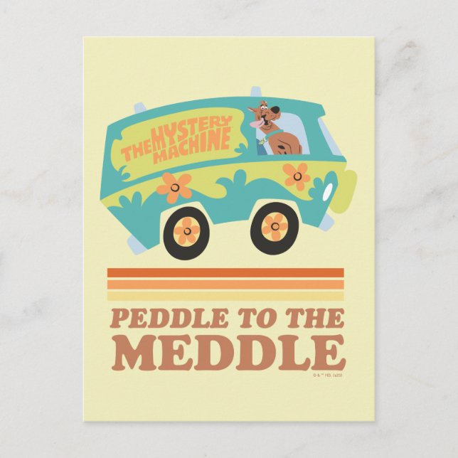 Scooby-Doo Mystery Machine "Peddle to the Meddle" Postcard (Front)