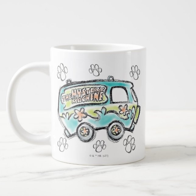 Scooby-Doo | Mystery Machine Sketch Large Coffee Mug (Left)
