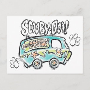 Scooby-Doo Mystery Machine Sketch Postcard