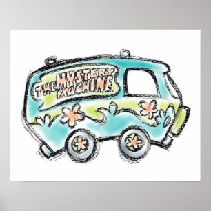 Scooby-Doo   Mystery Machine Sketch Poster