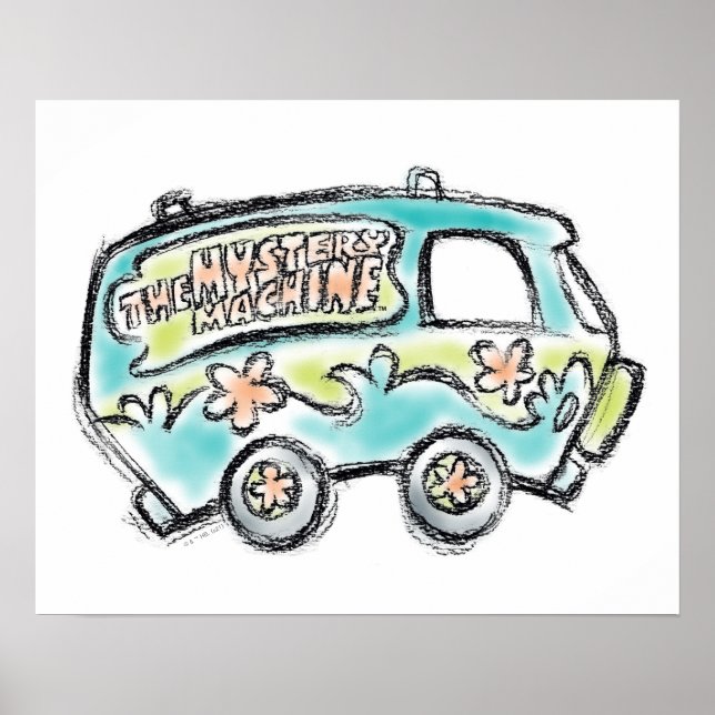Scooby-Doo | Mystery Machine Sketch Poster (Front)