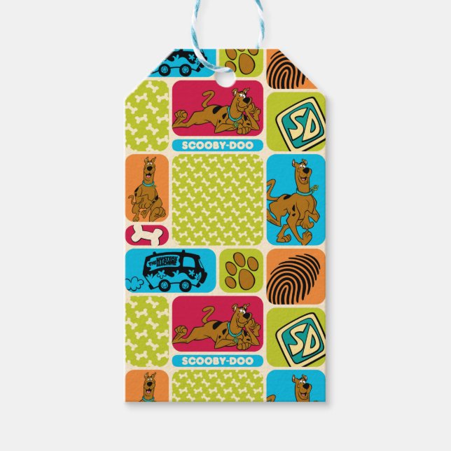 Scooby-Doo Mystery Pattern Gift Tags (Front)