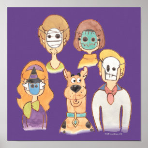 Scooby-Doo   Our Halloween Masks Poster