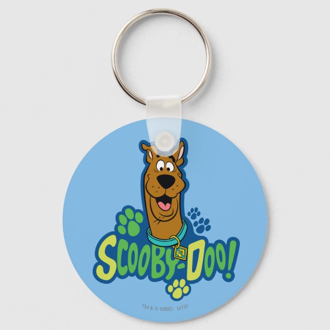 Scooby-Doo Paw Print Character Badge Key Ring (Front)