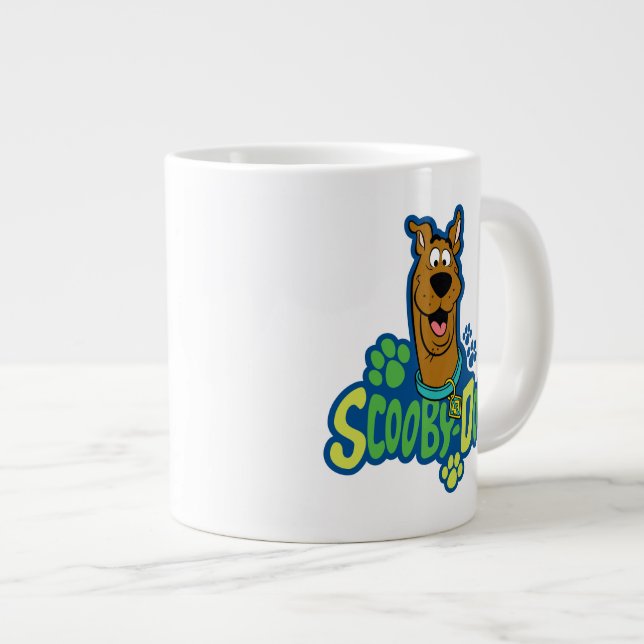 Scooby-Doo Paw Print Character Badge Large Coffee Mug (Front Right)