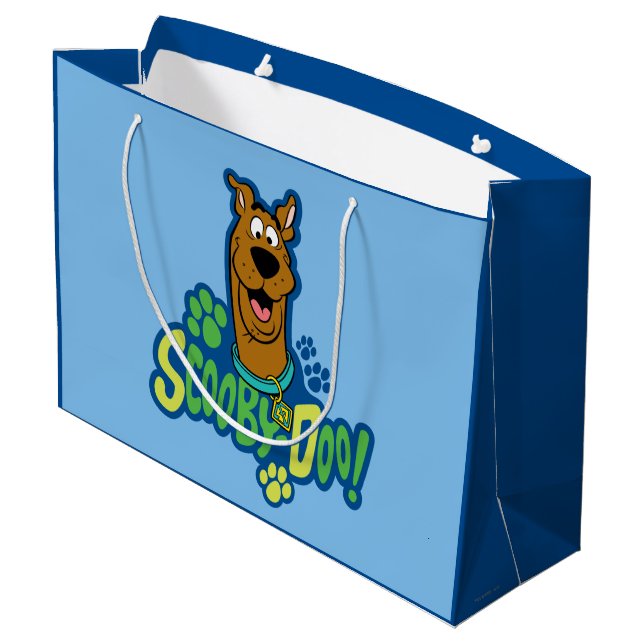 Scooby-Doo Paw Print Character Badge Large Gift Bag (Back Angled)