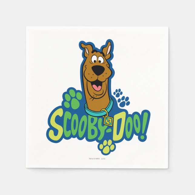 Scooby-Doo Paw Print Character Badge Napkin (Front)