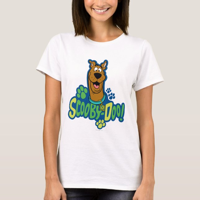 Scooby-Doo Paw Print Character Badge T-Shirt (Front)