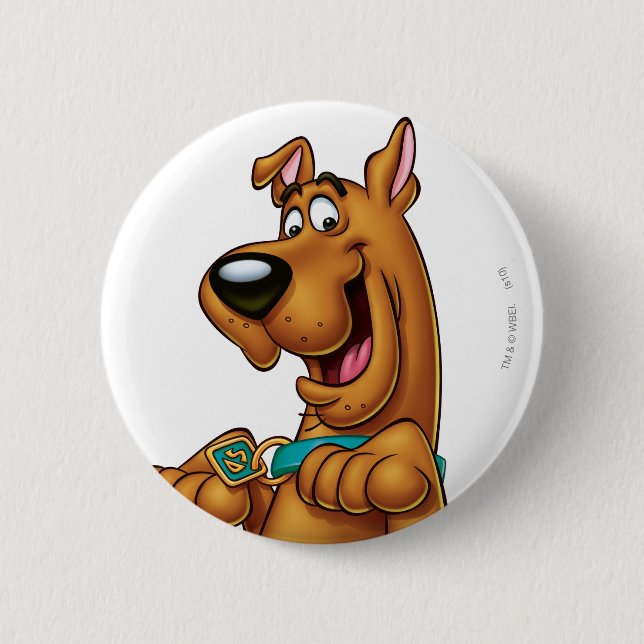 Scooby-Doo Paws Up 6 Cm Round Badge (Front)