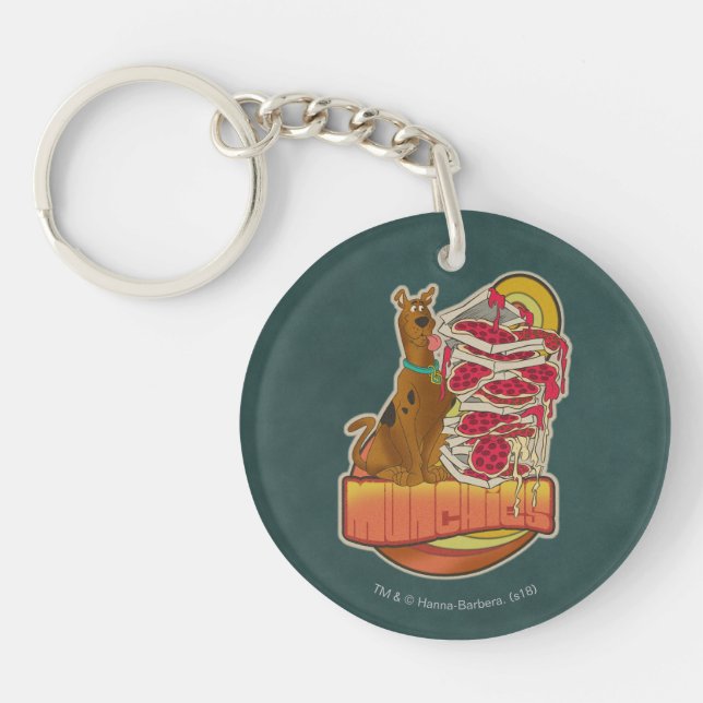 Scooby-Doo | Pile of Pizza "Munchies" Graphic Key Ring (Front)