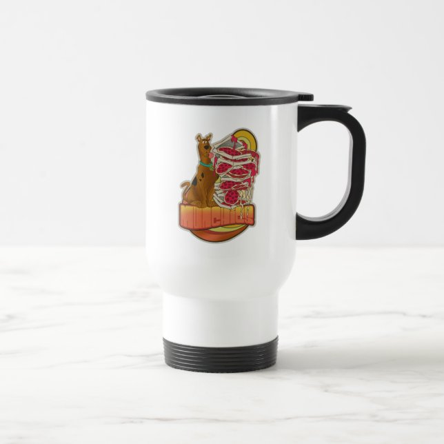 Scooby-Doo | Pile of Pizza "Munchies" Graphic Travel Mug (Right)