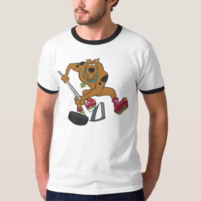 Scooby-Doo Playing Hockey T-Shirt (Front)