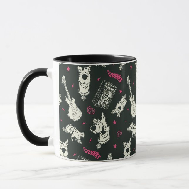 Scooby-Doo Punk Guitar and Amp Pattern Mug (Left)
