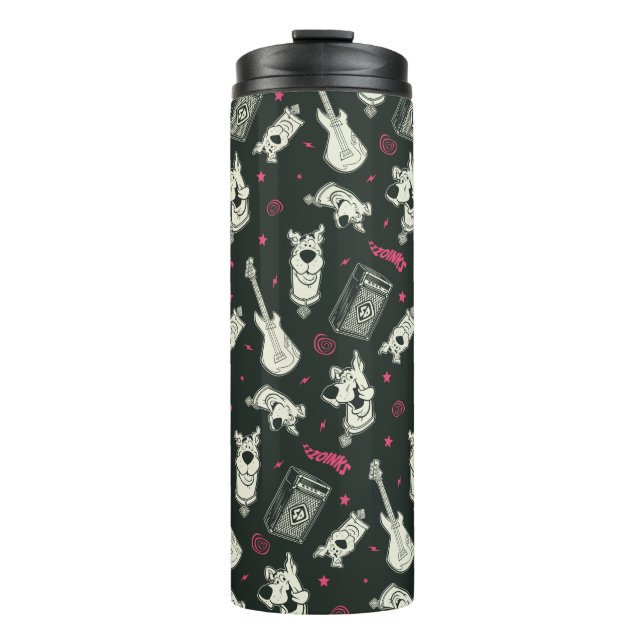 Scooby-Doo Punk Guitar and Amp Pattern Thermal Tumbler (Front)