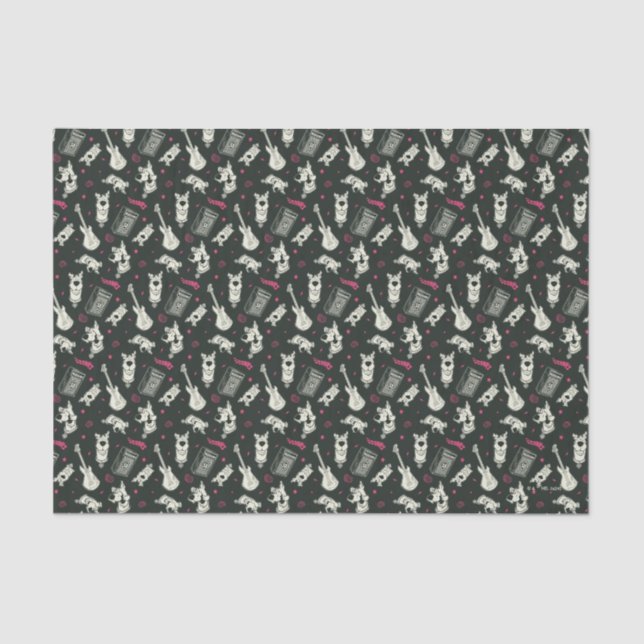 Scooby-Doo Punk Guitar and Amp Pattern Tissue Paper (Front)