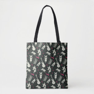 Scooby-Doo Punk Guitar and Amp Pattern Tote Bag